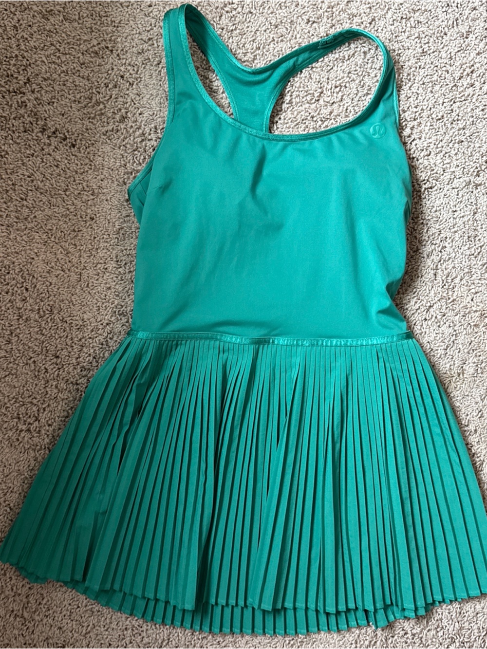 lululemon athletica green Pleated Tank Dress size 6